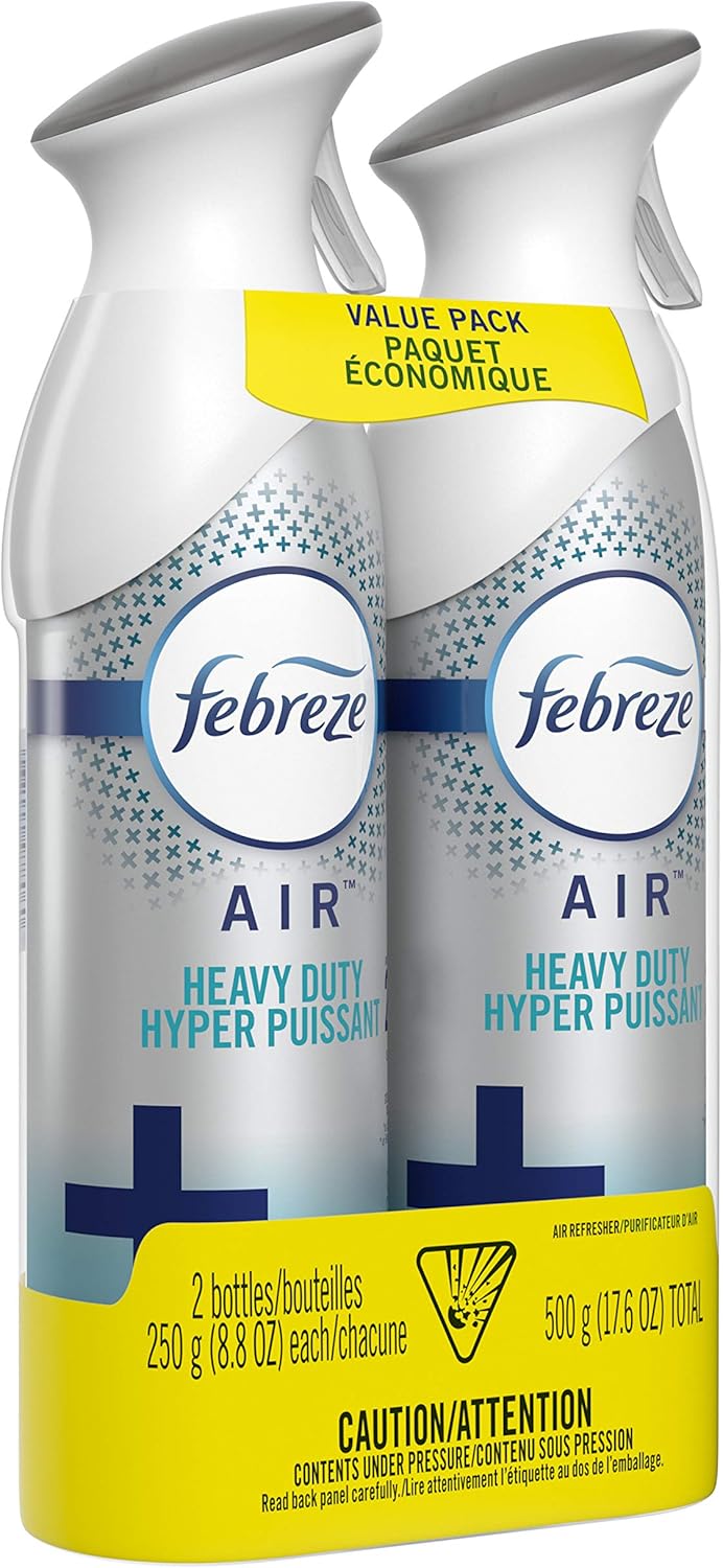 Air Mist Air Freshener Spray, Odor-Fighting Room Spray, Air Fresheners for Home and Bathroom and Kitchen, Aerosol Can, Linen & Sky Scent, 8.8oz (Pack of 2)