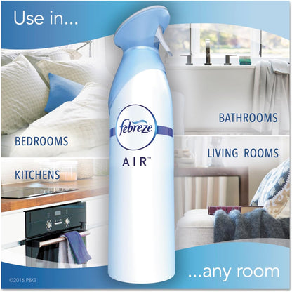 Air Mist Air Freshener Spray, Odor-Fighting Room Spray, Air Fresheners for Home and Bathroom and Kitchen, Aerosol Can, Linen & Sky Scent, 8.8oz (Pack of 2)