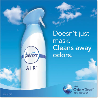 Air Mist Air Freshener Spray, Odor-Fighting Room Spray, Air Fresheners for Home and Bathroom and Kitchen, Aerosol Can, Linen & Sky Scent, 8.8oz (Pack of 2)