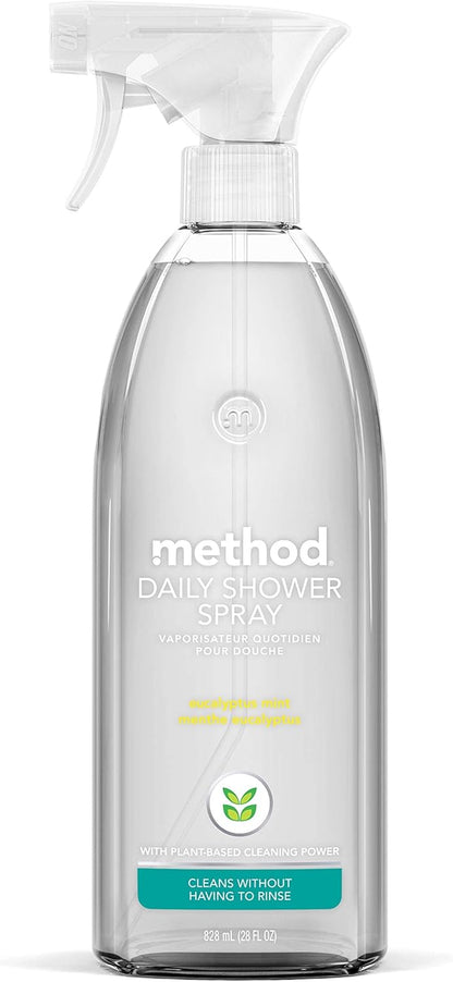 Daily Shower Spray Cleaner, Eucalyptus Mint, For Showers, Tile, Fixtures, Glass and Tubs, fl 28 oz (Pack of 8)