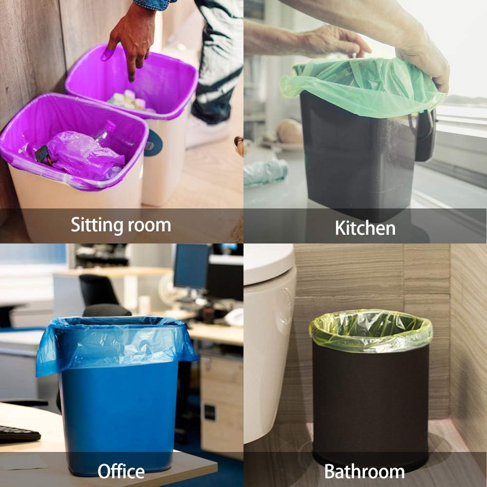 Teivio Small Trash Bags 4 Gallon 120 Counts Garbage Bags, Bathroom Trash Can Bin Liners, Small Plastic Bags for home office kitchen, fit 12-15 Liter, 3,3.5,4.5 Gal, Clear