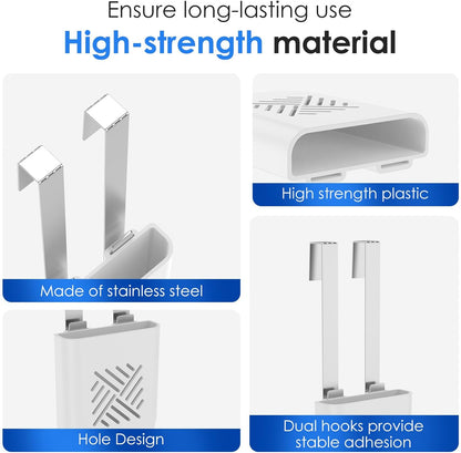 3Pcs Toilet Tank Cleaning Tablet Holder, Bleach Tablet Bracket, Hanging Toilets Bowl Cleaner Carrier for Preventing Dissolved Residue From Polluting Water Tank, Fits Standard-Height Toilet Tanks