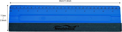 NEWISHTOOL Vinyl Wrap Squeegee for Vinyl, Big Size Wallpaper Smoothing Squeegee, 3 Pack 25CM Decals Squeegee with Ruler & Micro Suede Felt Edge for Sign Making Graphic Window Tint Film Application