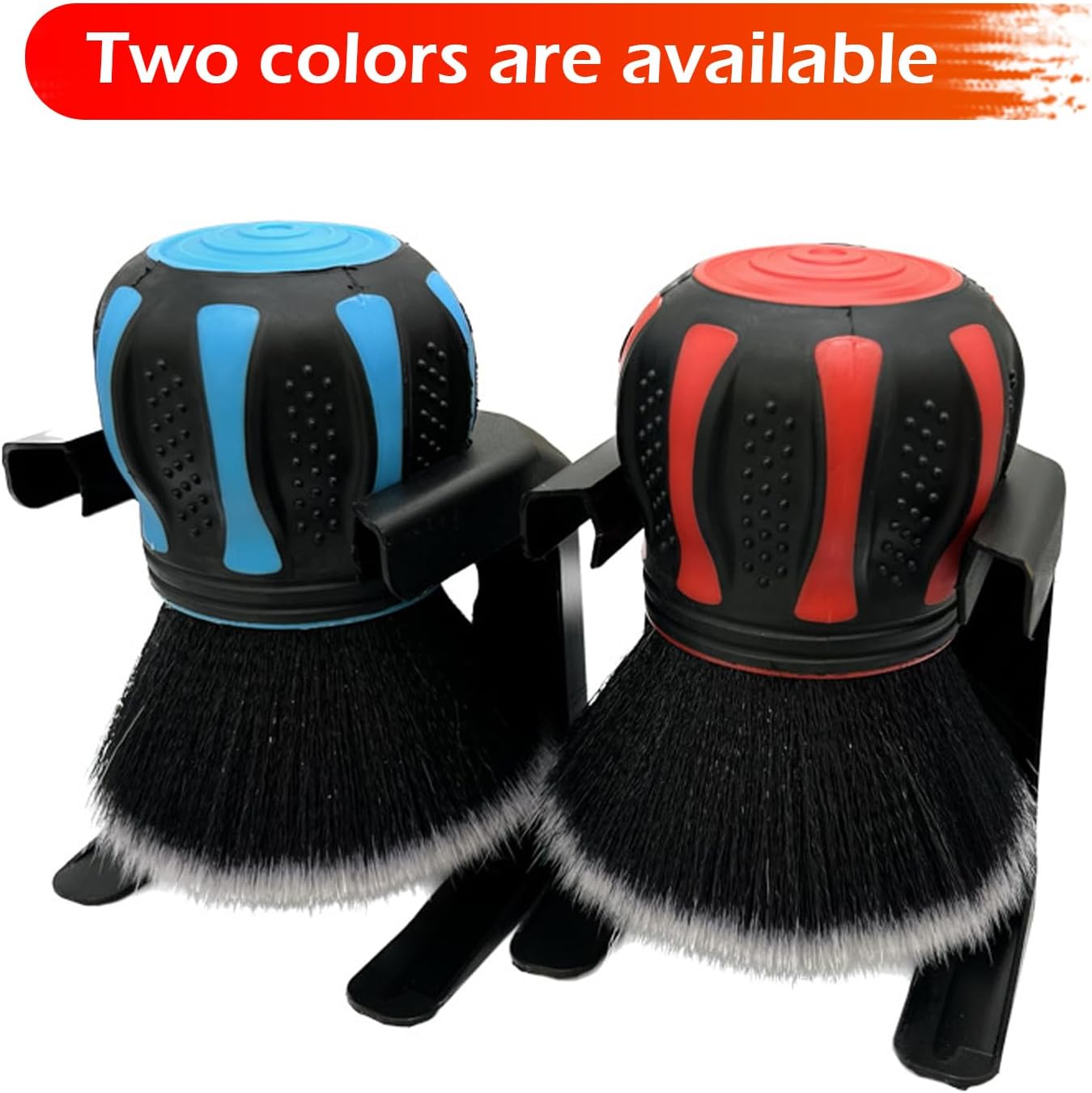 Car Detailing Brush, Ultra Soft Tire Shine Brush with Storage Rack, Interior Cleaning Tool, Universal Beauty Tools for Most Cars (Blue)