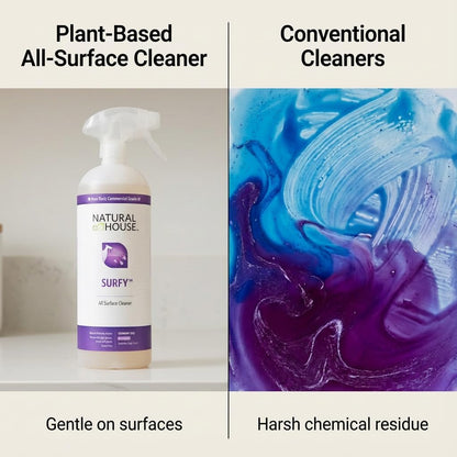 Enzyme All-Purpose Cleaner Spray - Natural House Surfy - Probiotic Multi-Surface Formula - Plant-Based, Septic Safe - Lavender Sage Scent - 32 oz