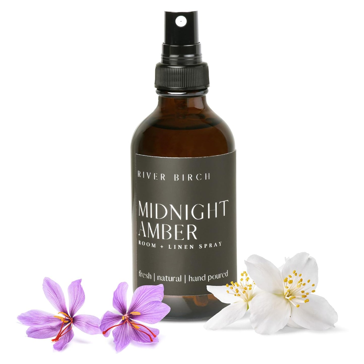 River Birch Luxury Linen and Room Spray - Home Signature Scent Balsam and Cedar Room Fragrance Spray - Fragrant Fresh Linen Air Freshener For Bedding - Handmade in Texas - 4 oz Glass Amber Bottle
