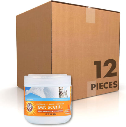 Arm & Hammer Pet Scents Gel Odor Eliminator, Baking Soda Deodorizer for Pet Rooms, Litter Box Areas, and Indoor Spaces, Long-Lasting Solid Gel Format, Fresh Breeze Scent, 15 Oz