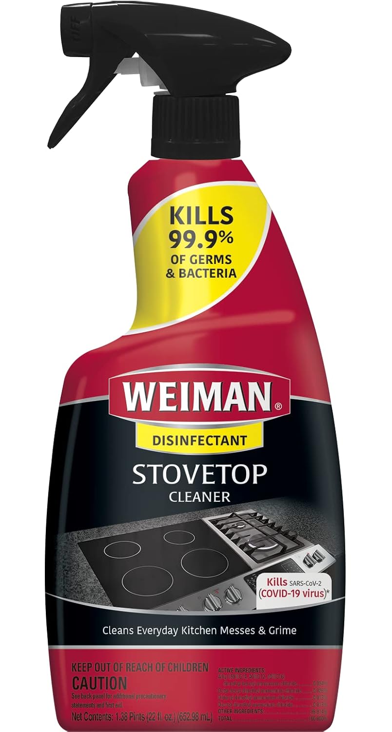 Weiman Ceramic & Glass stove top Cleaner & Polish - 22 Fluid Oz - Daily Cleaner - Shines & Protects Glass & Ceramic Smooth Top Ranges - Gentle Formula