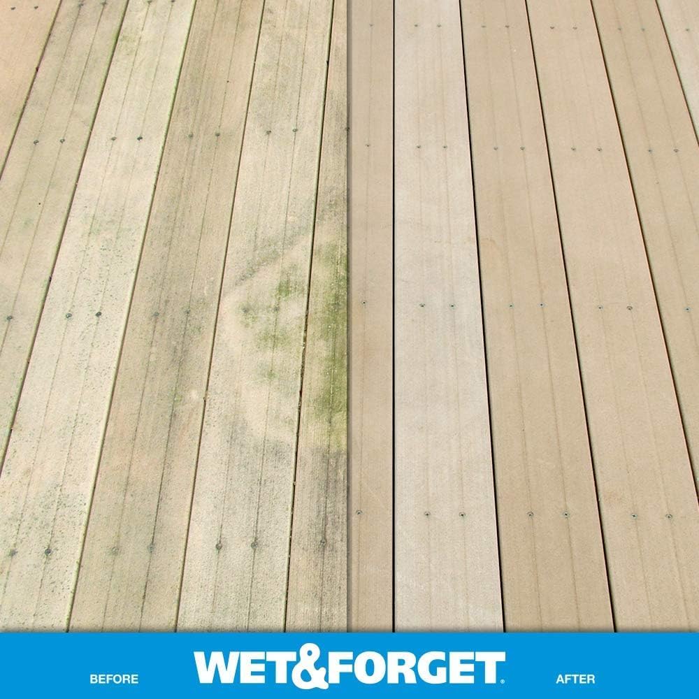Wet & Forget Moss, Mold, Mildew, & Algae Stain Remover Multi-Surface Outdoor Cleaner Concentrate, Original, 128 Fluid Ounces
