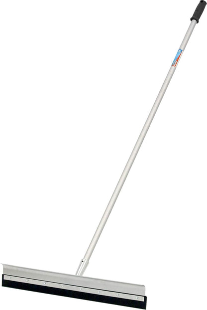 Unger Professional AquaDozer Max Kit, 24” Smooth Surface Straight Floor Squeegee and 48” Dual End Pole, Scrubber and Broom for Clean and Dry Concrete Floors and Asphalt