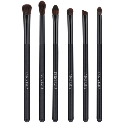 Eye Makeup Brush Set, 6 Pcs Professional Blending Eyeshadow Makeup Brushes for Concealer Eyebrows Eyeliner, Soft Hairs & Wood Handle