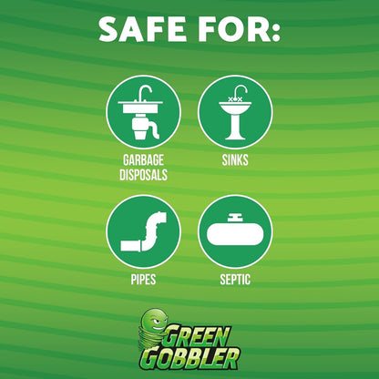Green Gobbler Ultimate Main Drain Opener | Drain cleaner Hair Clog Remover | Works On Main Lines, Sinks, Tubs, Toilets, Showers, Kitchen Sinks | 64 fl. oz.