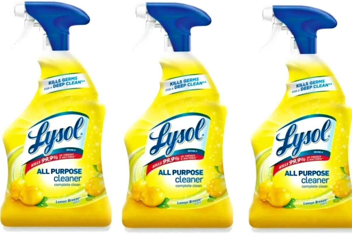 Lysol Disinfectant Spray, Lemon Breeze, 19 fl oz (Pack of 3)