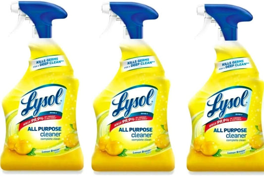 Lysol Disinfectant Spray, Lemon Breeze, 19 fl oz (Pack of 3)