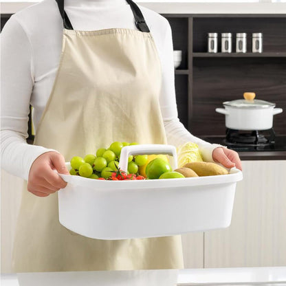 Large Cleaning Supplies Caddy Portable Shower Basket Supply Organizer with Handle Plastic Bucket Tool Storage for Bathroom, Bedroom, Kitchen, College Dorm, Garden, Dark Gray 2 Pack