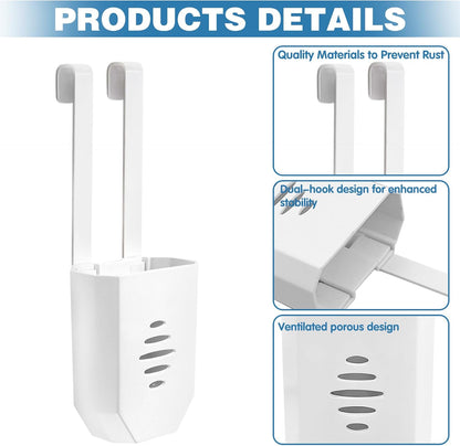 2Pcs Toilet Tank Cleaning Tablet Holder, Toilet Bowl Tablet Holder with Hook, Buffer Box Carrier Bleach Tablet Bracket, Keep Tablets Off Tank Wall, Prevent Residue Build-Up