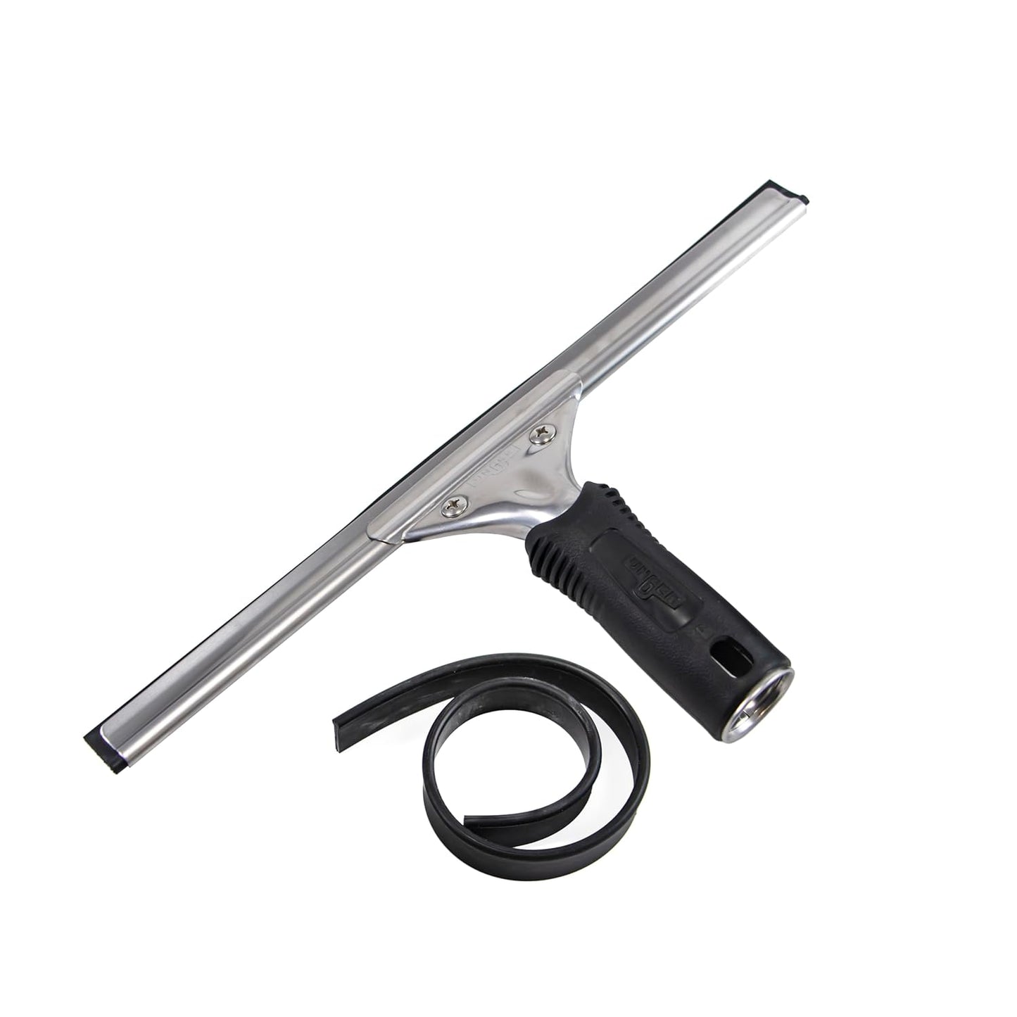 Unger Connect and Clean 16” Performance Window and Glass Cleaning Squeegee with Replacement Rubber, Cleaning Supplies, Heavy Duty Household Cleaner Tools with Streak-Free Results