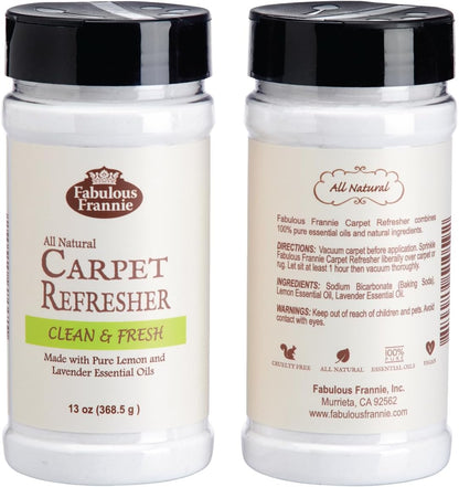 Fabulous Frannie All Natural Ingredients No Synthetics Protect Carpet Care made with Pure Essential Oils Clove, Lemon, Cinnamon, Eucalyptus and Rosemary 13 Ounce (Pack of 1)