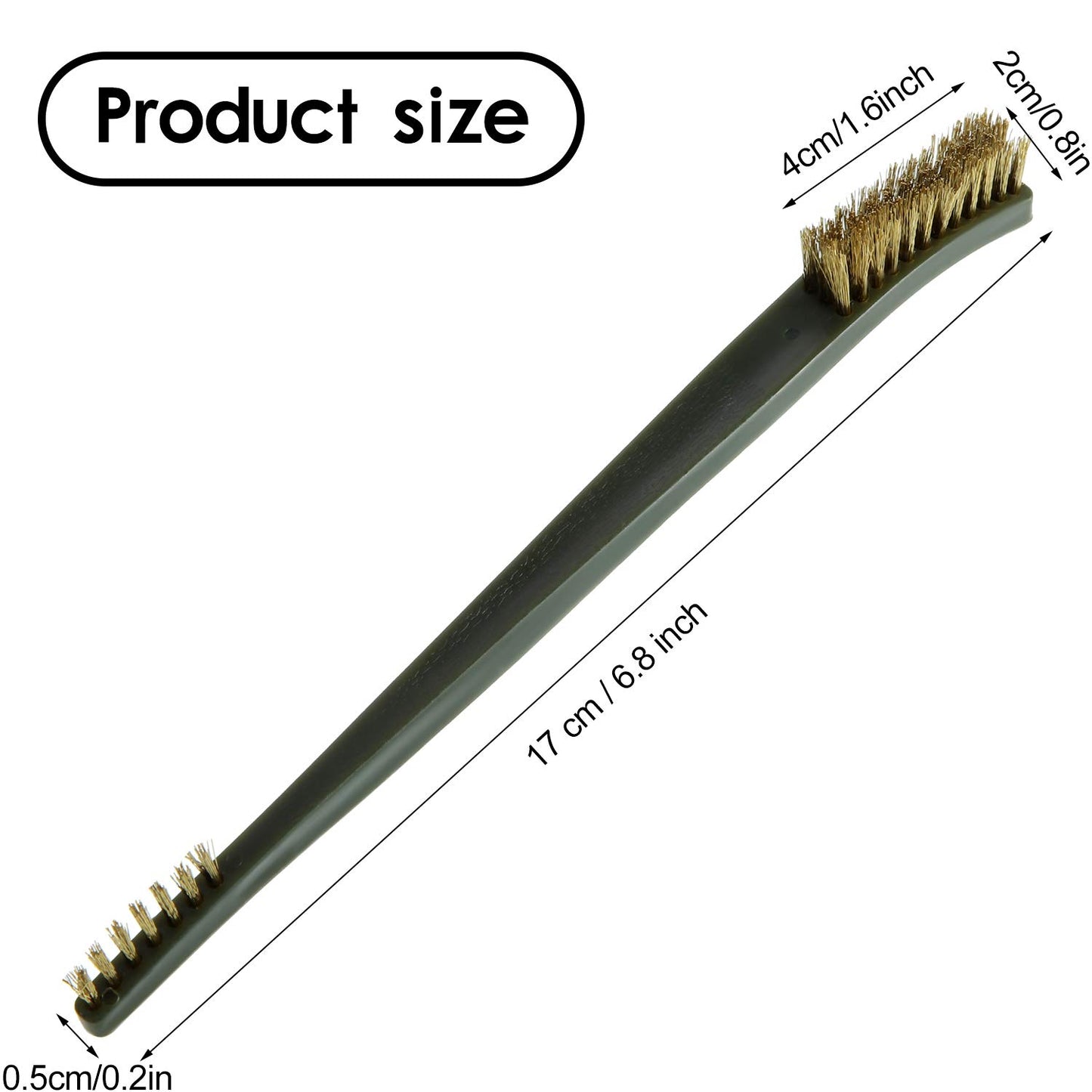 Patelai 9 Pcs Mini Wire Brush Set – Stainless Steel, Brass & Nylon – Rust Removal, Welding Slag, Automotive Parts Cleaning, Detail Scrub Brushes