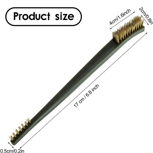 Patelai 9 Pcs Mini Wire Brush Set – Stainless Steel, Brass & Nylon – Rust Removal, Welding Slag, Automotive Parts Cleaning, Detail Scrub Brushes