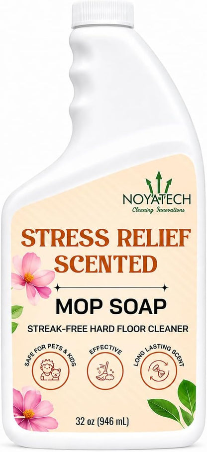 NOYATECH Scented Mop Soap – Stress Relief Aromatherapy Floor Cleaner Concentrate | Non-Toxic, Pet Safe, No Residue | Safe for Hardwood, Tile, Marble, Stone & Grout | All Mop Types | Made in USA