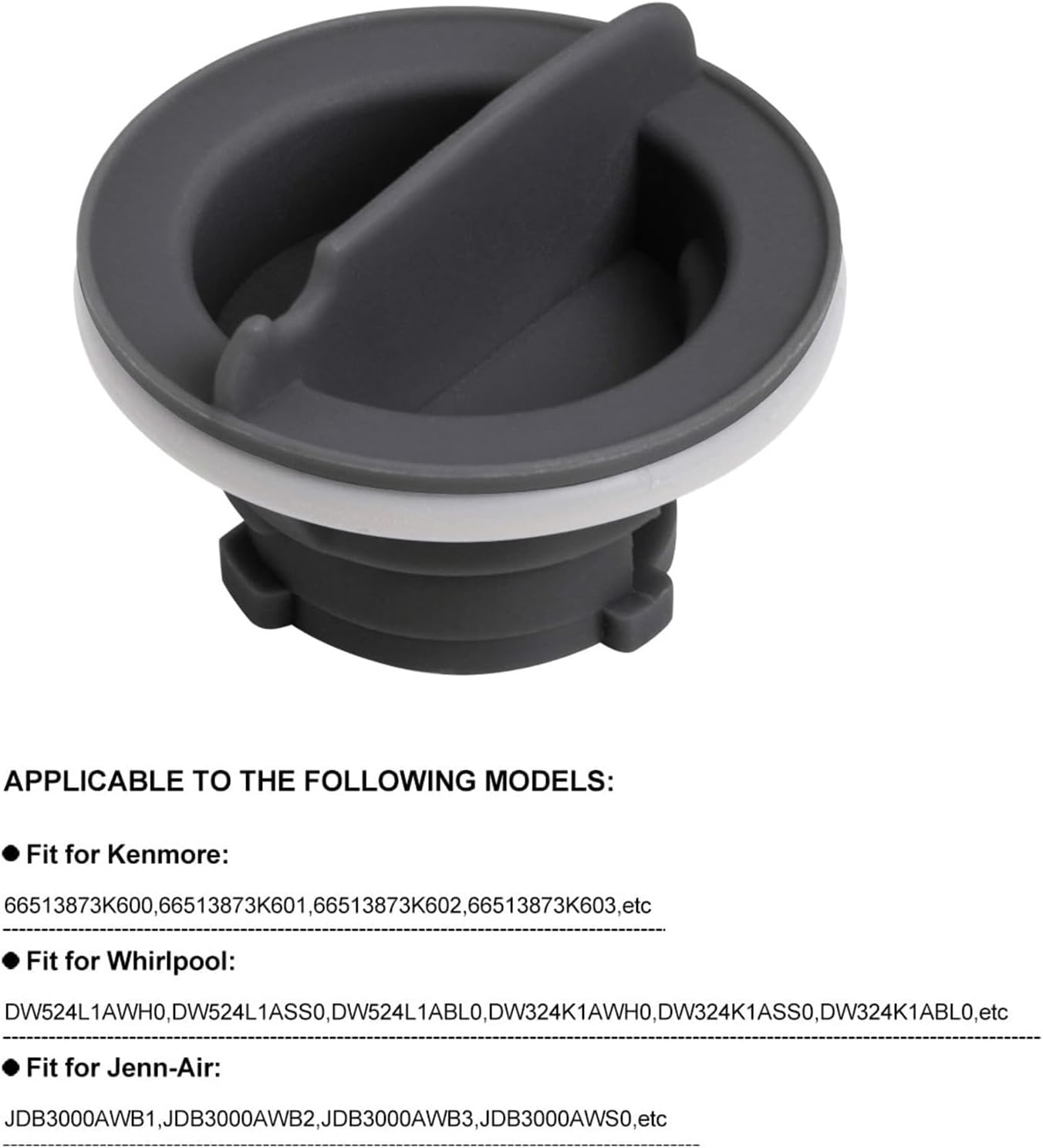 Dishwasher Rinse Aid Cap Replacement 8564929 for Whirlpool Kenmore KitchenAid Jenn-Air Dishwashers Replaces PS982160 AP3866312