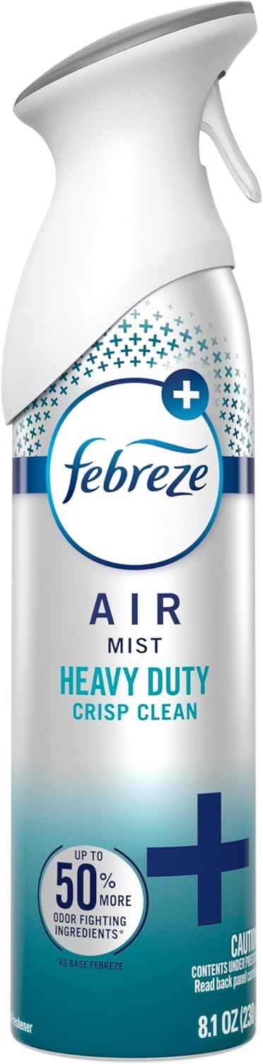 Febreze Air Mist, Air Freshener Spray, Odor Fighting Room Spray, Deodorizer for Home Bathroom Kitchen Office Apartment Dorm Room Classroom, Linen & Sky Scent, 8.1oz (Pack of 6)