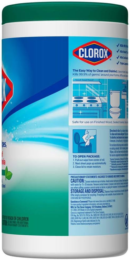Disinfecting Wipes, Fresh Scent, 7 x 8, White, 75/Canister, 6 Canisters/Carton