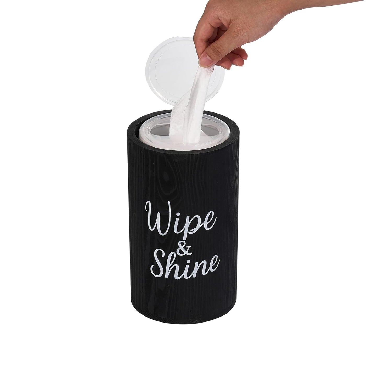 GoFika Wood Disinfecting Wipe Dispenser for Kitchen – Countertop Organizer Caddy, Storage Container White
