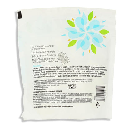 365 by Whole Foods Market Unscented Dish Pacs 20 Count, 8.89 OZ