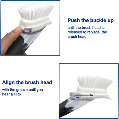 CELOX Dish Brush with Soap Dispenser, Heavy Duty Dish Brush for Cleaning Kitchen