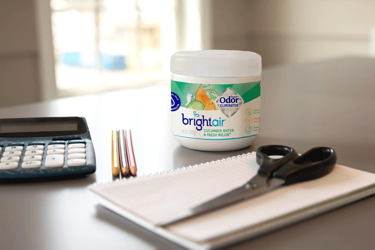 Bright Air 14 oz. Super Odor Eliminator, For Medium-Size Spaces, Cool & Clean Scent, Case of 6,Air Freshener, Natural Essential Oils, Lasts Up to 90 Days Each