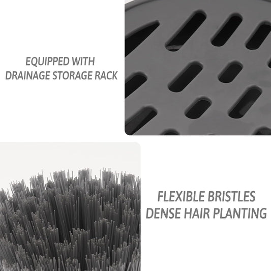 Vegetable and Fruit Cleaning Brush, 304 Stainless Steel Cleaning Brush, Microfiber Scrubbing Pad, Multipurpose Kitchen Tool (White)