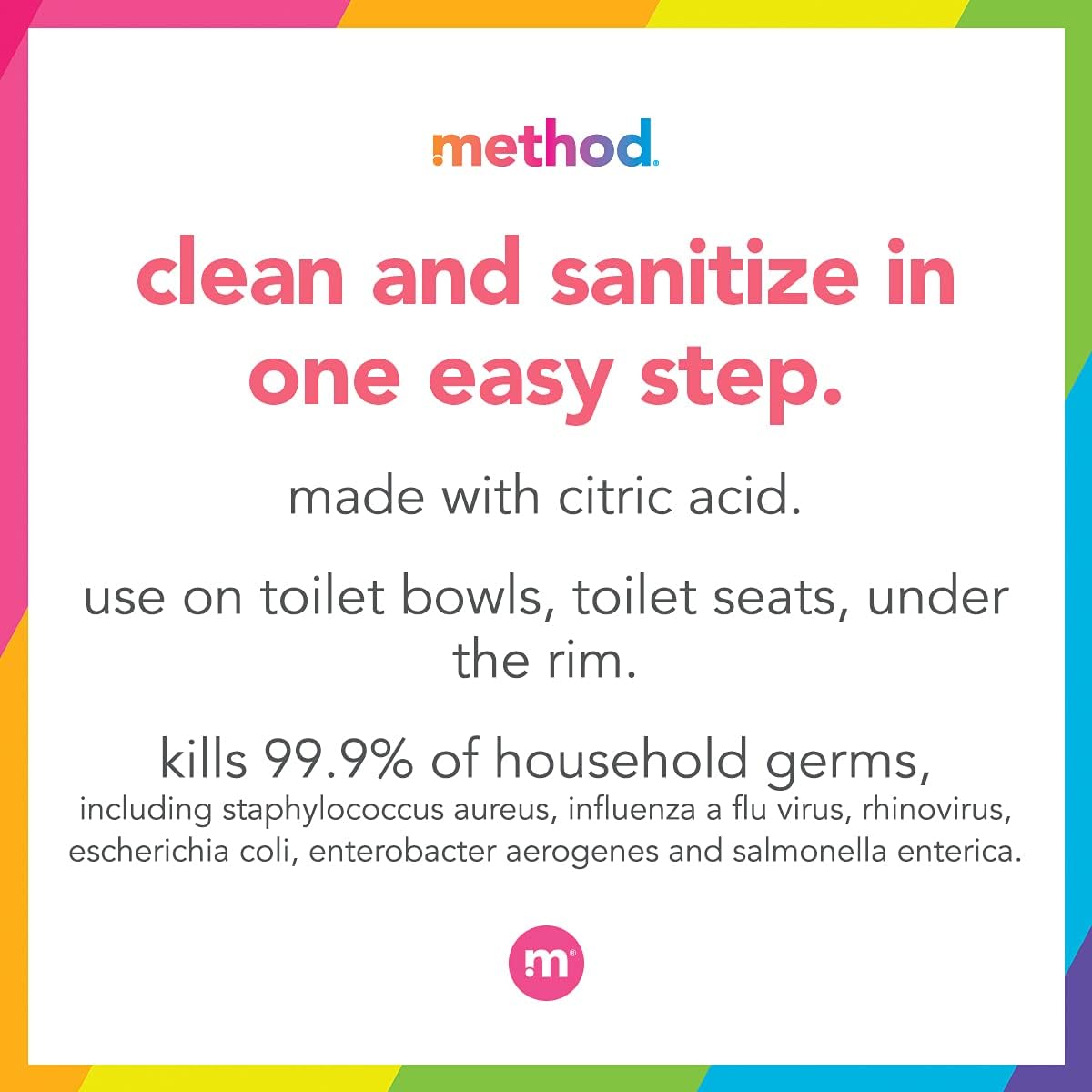 Method Antibacterial Toilet Bowl Cleaner, Spearmint, Kills 99.9% of Household Germs, 24 Fl Oz (Pack of 6)