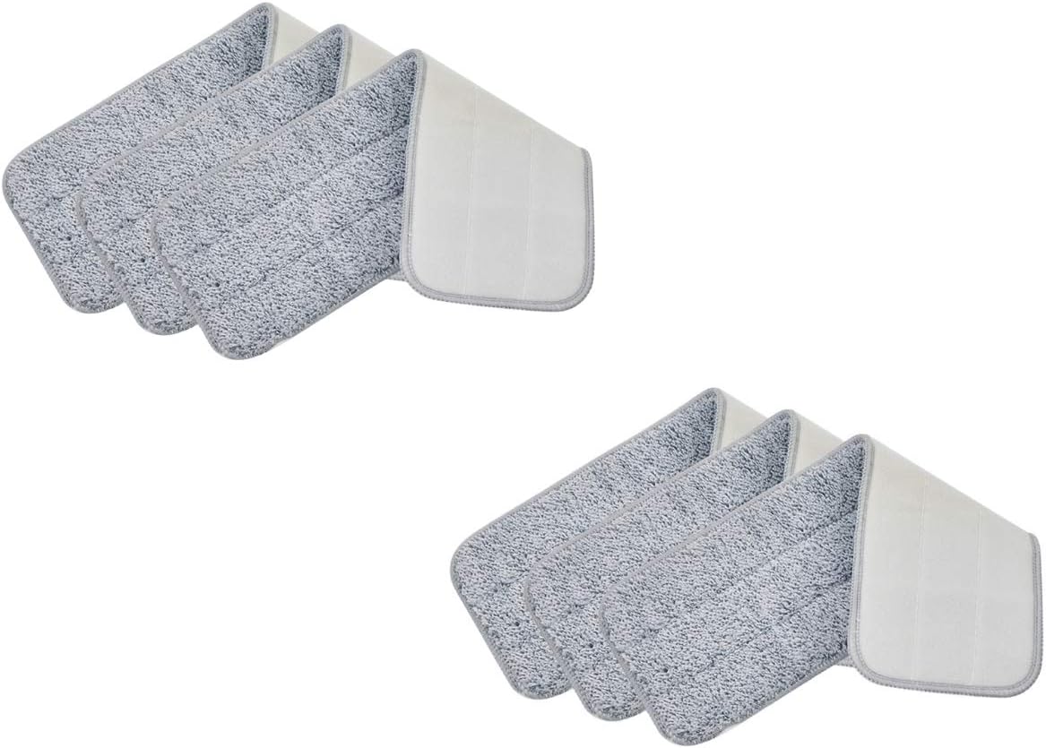 True & Tidy, Extra Thick Microfiber Mop Pad Pack Refill for SPRAY-250 Spray Mop SPRAY-360 Spray Mop Kit SWEEP-180 Sweeper Mop, Fits Other Mops, Machine Washable up to 100x, 15.5 x 5 inch (3-Pack)
