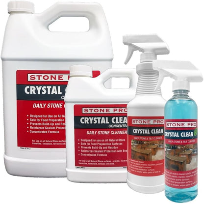 Stone Pro Crystal Clean - Surface Cleaner & Sealer, Ready to Use 32 oz.
