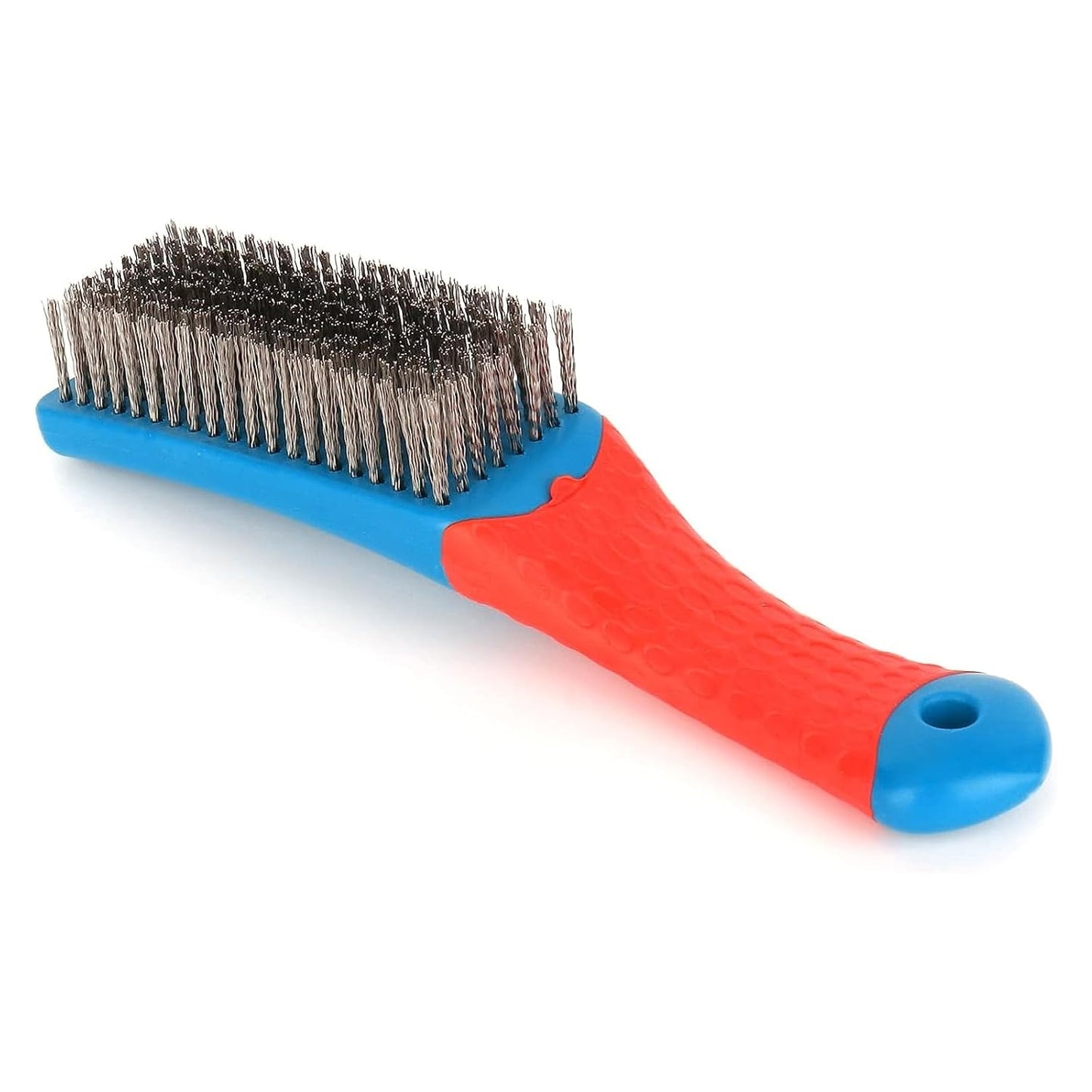 2 Pack Wire Brushes for Cleaning-Heavy Duty Stainless Steel Wire Scratch Brush for Metal Rust Cleaning,Paint Scrubbing with Rubber Covered Handle (2)