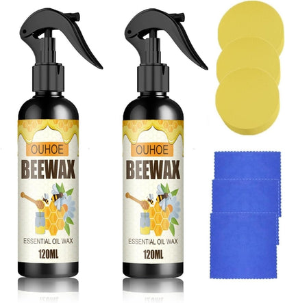 Beeswax Wood Polish, Multifunctional Natural Beeswax Spray for Kitchen Living Room Furniture Polish and Cleaner Care.(1Pcs)