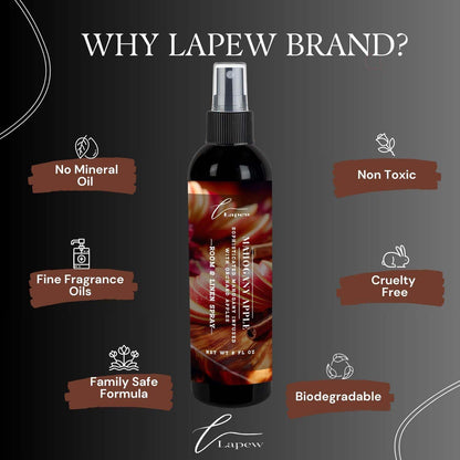Lapew Room & Linen Spray | Fragrance Mist for Home, Car & Office | Fabric & Air Freshener | Neutralizing Mist | Made in USA | Cozy Cinnamon & Apple - Colors A