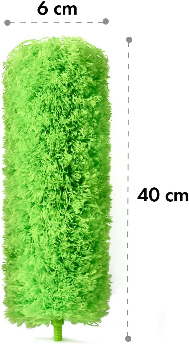 Extendable Feather Duster, Microfiber Duster, Ceiling Fan Duster, Feather Dusters for Cleaning, Dust Cleaner, Cobweb Duster - Electrostatic Bendable Head - up to 55 Inch