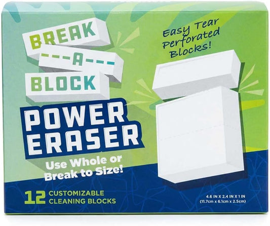 Melamine Cleaning Sponge (12-Pack) – Multi-Surface Eraser Sponge Bulk Pack, Breakable Cleaning Blocks for Stains, Scuffs, Dirt & Everyday Cleaning, Kitchen, Bathroom, Walls