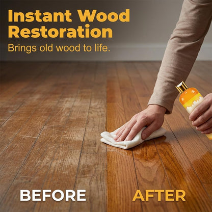 Beeswax Wood Polish, 2026 New Natural Beeswax Furniture Polish and Cleaner Micro Molecularized Essential Oil Spray Furniture Restorer for Floors Cabinets Tables (1PCS 120ML)