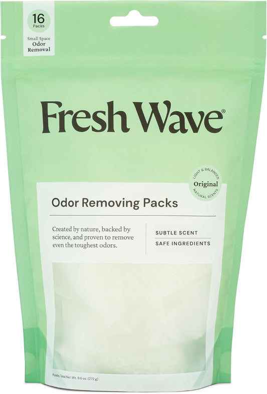 Fresh Wave Odor Eliminating & Deodorizing Packs, Bag of 6 - Safer Odor Relief for Small Spaces, Natural Plant-Based Odor Eliminator, Odor Absorbers for Home