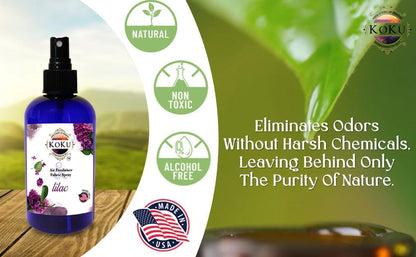 Lilac Room Spray - Air Freshener - Linen Spray - Fabric Refresher - Non-Toxic Scent - Alcohol Free - Made in USA (8 Oz)