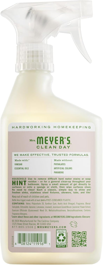 MRS. MEYER'S CLEAN DAY Vinegar Gel Cleaning Spray, Bathroom Use, No-Rinse Formula, Apple Blossom, 16 Fl Oz, Pack of 1