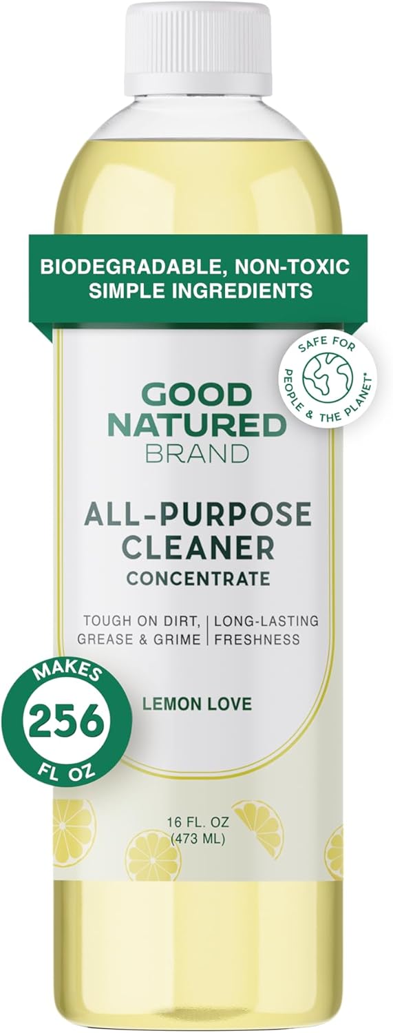 Good Natured Brand All-Purpose Cleaner Concentrate | 8oz makes 128oz | Lavender Essential Oil | 16X Concentrated Natural Multi-Surface Cleaner