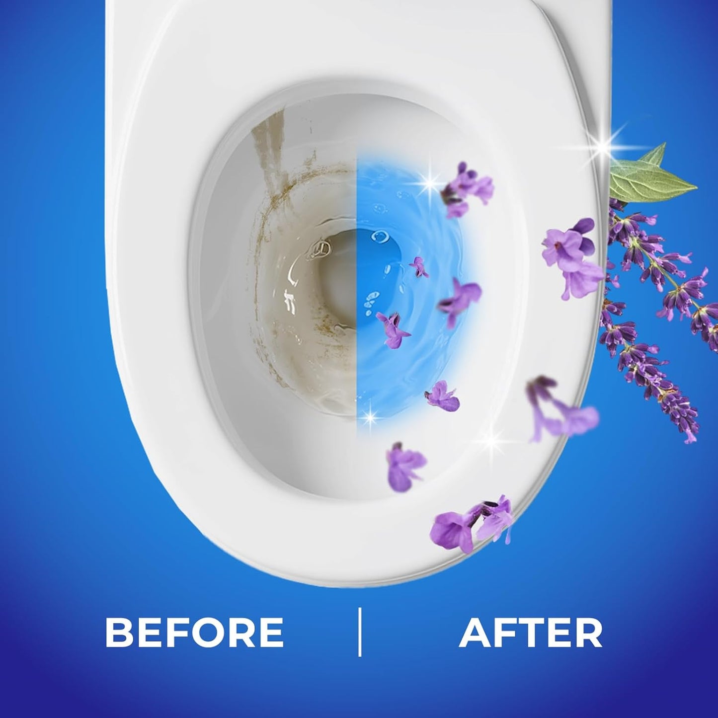Toilet Bowl Cleaner Tablets - Blue Automatic Toilet Bowl Cleaners with Bleach, Deep Cleaning & Odor Eliminator – Septic Safe, Stain Remover for Long-Lasting Freshness and Shine (8)