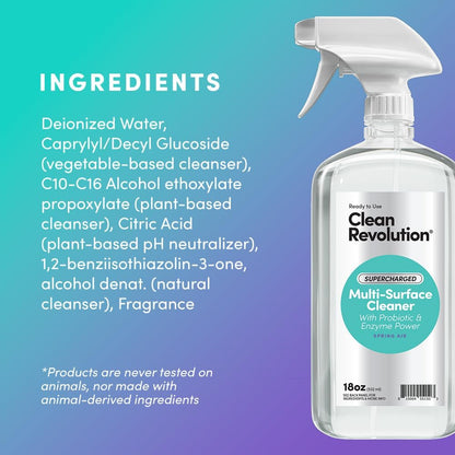 Clean Revolution Multi Surface Cleaner Refill Supply, Non-Toxic, Eco-Friendly & Plant-Based, Ready to Use, Lemon & Herbs, 128 Fl Oz (1 Gallon)