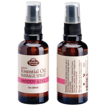 Fabulous Frannie Bug Away Healthy Massage Spritz Made with Carrier Oils and Citronella, Lavender, Eucalyptus and Lemongrass Essential Oils 2oz