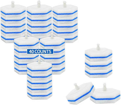 Aimery 100 Counts Blue Disposable Toilet Bowl Cleaning Wand Refills Compatible With Clorox(100,Blue)